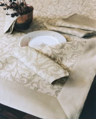 Blanc Des Vosges Ombelle Chanvre Tablecloth Napkin Set
