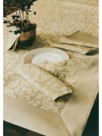 Blanc Des Vosges Ombelle Chanvre Tablecloth Napkin Set