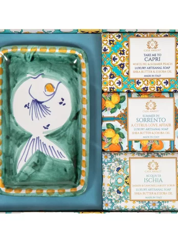 Casa Amalfi: Luxury Artisanal Soap Gift Set Green Maiolica