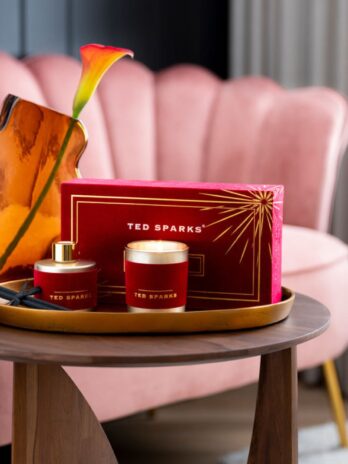 Ted Sparks: Wood & Musk Velvet Candle & Diffuser Set
