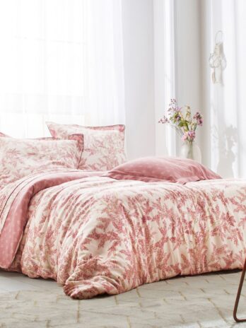 Blanc Des Vosges: Broceliande Framboise Bedding Set