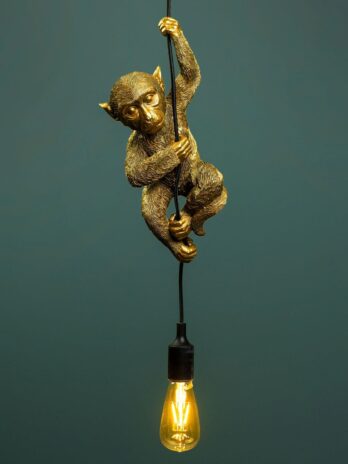 Monkey Gold Hanging Ceiling Lamp