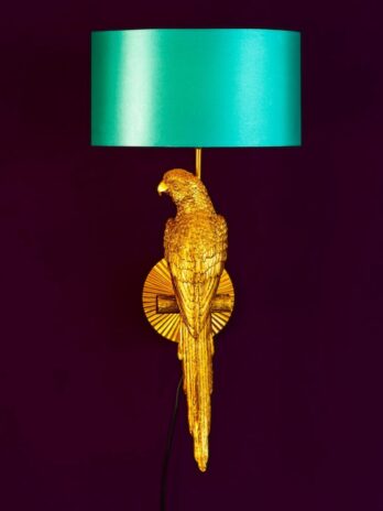 Wall Lamp Parrot Percy Gold Turquoise