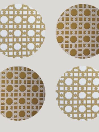 Mytablistas: Round Placemat Cannage Gold