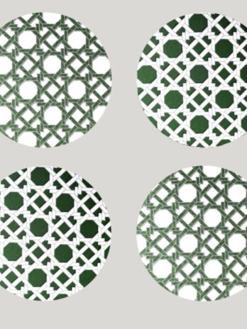Mytablistas: Round Placemat Cannage Green