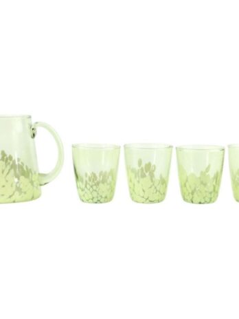 Jug With Glasses 5 Piece Set Splash Green