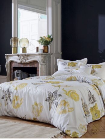 Blanc Des Vosges: Tulip Mania Miel Sateen Bedding Set