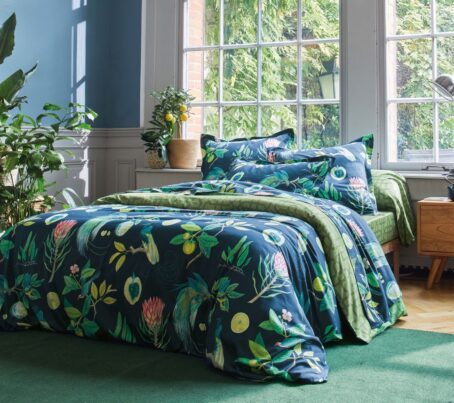 Blanc Des Vosges: Paradise Emerald Sateen Bedding Set