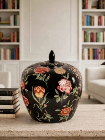 G & C Interiors: Noir Garden Jar with Lid