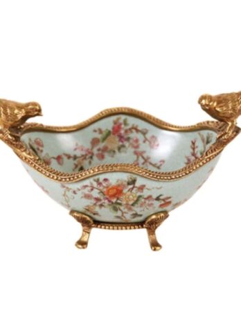 G & C Interiors: Turquoise Bowl with Birds