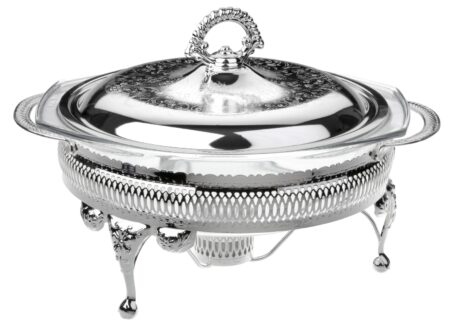 Silver Plated Casserole with Warmer Queen Anne