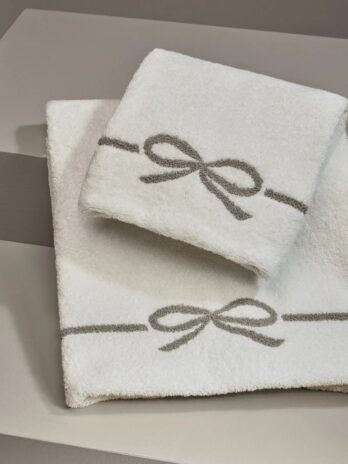 Luxury Bath Towel Set Fiocco Milky White