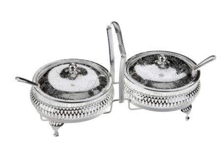 Silver Plated Jam Server Set Queen Anne