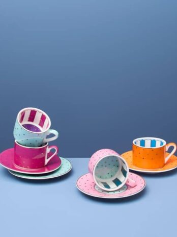 Grace Espresso Cup & Saucer Set of 4