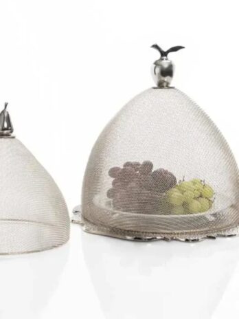 Luxe Silver Mesh Dome Apple/ Pear