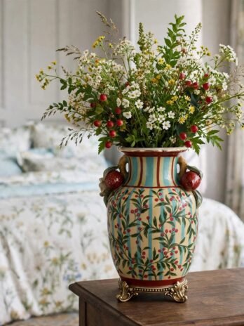 Abhika: Atlanta Blossom Porcelain Vase