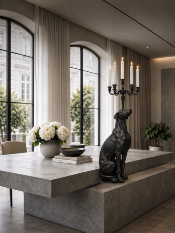 Abhika: Sculptural Dog Candleholder