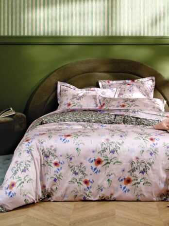 Blanc Des Vosges: Gaia Mauve Sateen Bedding Set
